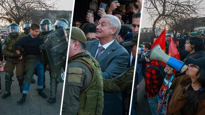 EL MATONAJE DEL PC EN ACCIÓN: TRES DETENIDOS TRAS MANIFESTACIÓN CON BANDERAS COMUNISTAS E INSULTOS CONTRA KAST EN SU VISITA A CONCEPCIÓN post image