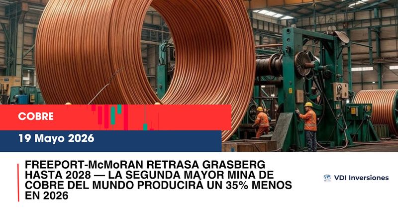 FREEPORT-McMoRAN RETRASA GRASBERG HASTA 2028 — LA SEGUNDA MAYOR MINA DE COBRE DEL MUNDO PRODUCIRÁ UN 35% MENOS EN 2026 post image
