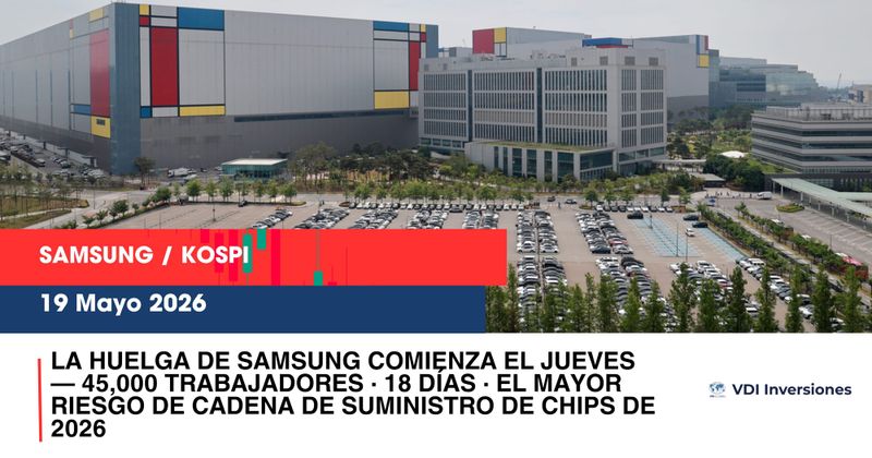 LA HUELGA DE SAMSUNG COMIENZA EL JUEVES — 45,000 TRABAJADORES · 18 DÍAS · EL MAYOR RIESGO DE CADENA DE SUMINISTRO DE CHIPS DE 2026 post image