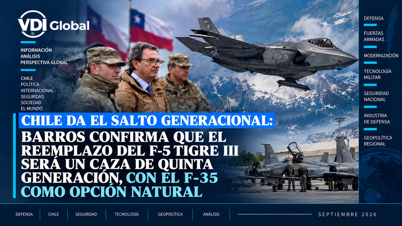 CHILE DA EL SALTO GENERACIONAL: BARROS CONFIRMA QUE EL REEMPLAZO DEL F-5 TIGRE III SERÁ UN CAZA DE QUINTA GENERACIÓN, CON EL F-35 COMO OPCIÓN NATURAL post image