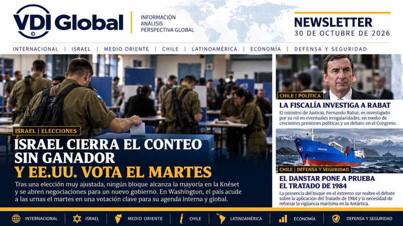 ISRAEL CIERRA EL CONTEO SIN GANADOR Y EE.UU. VOTA EL MARTES; EN CHILE, LA FISCALÍA INVESTIGA A RABAT Y EL DANSTAR PONE A PRUEBA EL TRATADO DE 1984 post image