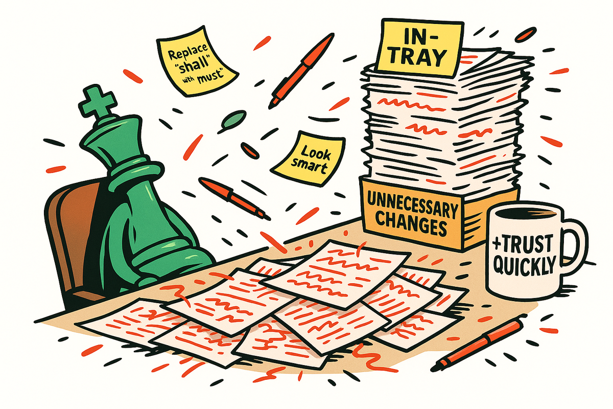 Ego with a JD— Or, We Redline to Look Smart