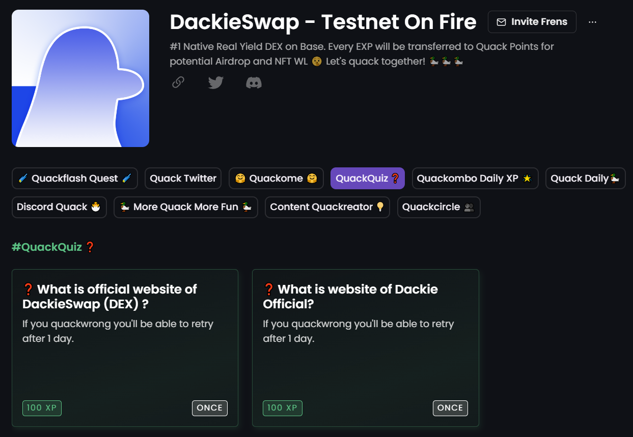 Dackie Swap on Zealy