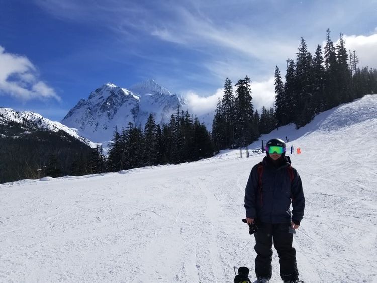 At the bottom of the basement stairs