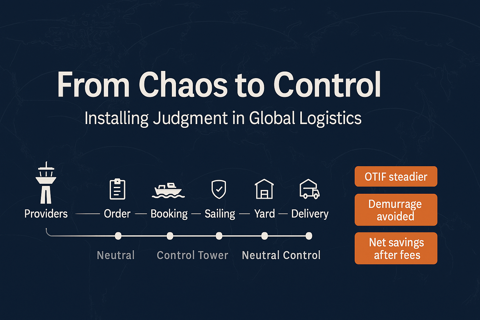From Chaos to Control: Installing Judgment in Global Logistics