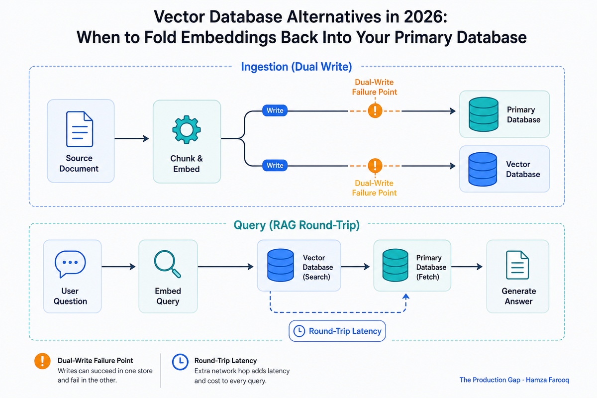 Vector Database Alternatives in 2026: When to Fold Embeddings Back Into Your Primary Database