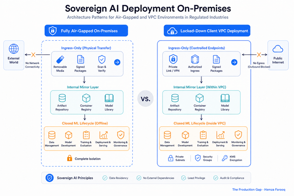 Sovereign AI Deployment On-Premises: Architecture Patterns for Air-Gapped and VPC Environments in Regulated Industries