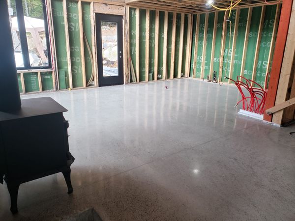 Plancher de béton poli
