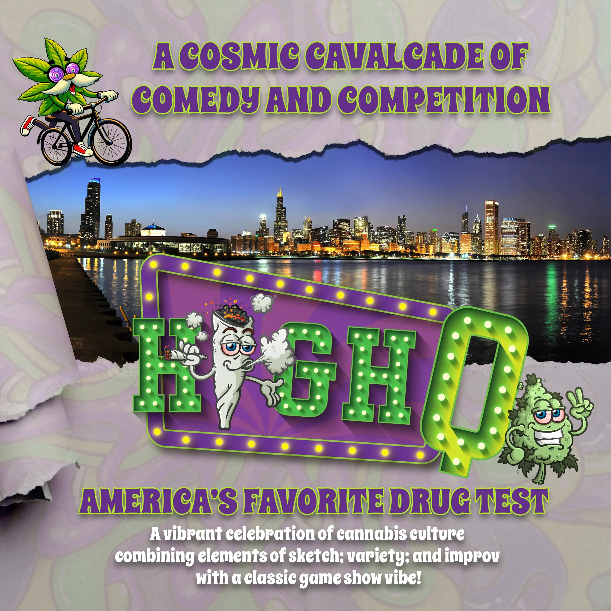 HighQ — America's Favorite Drug Test — a cosmic cavalcade of comedy and competition