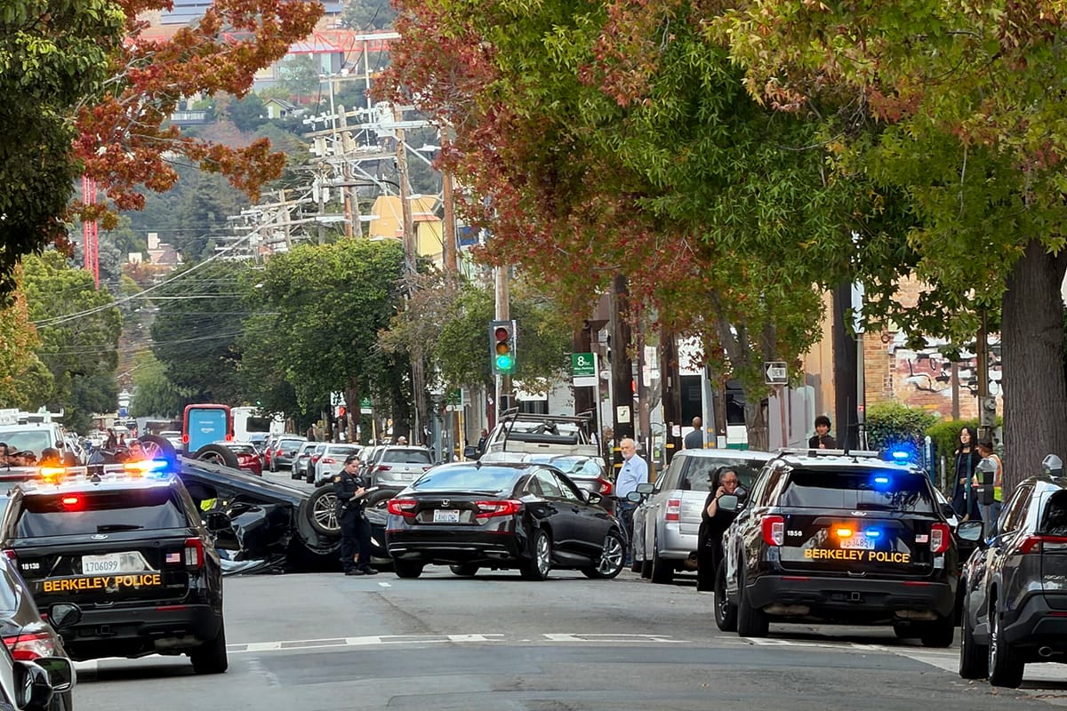 Berkeley rollover crash sends man to hospital