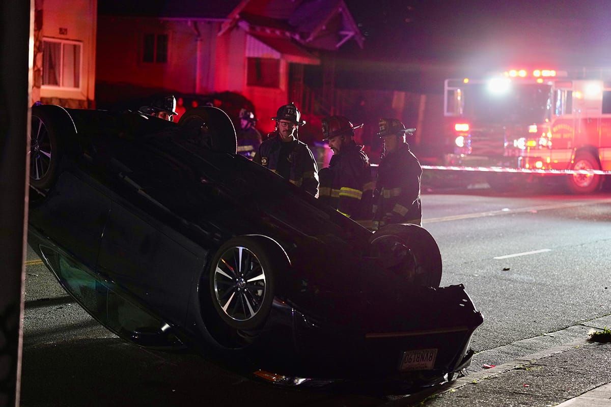 Rollover car crash knocks out power to thousands in Berkeley
