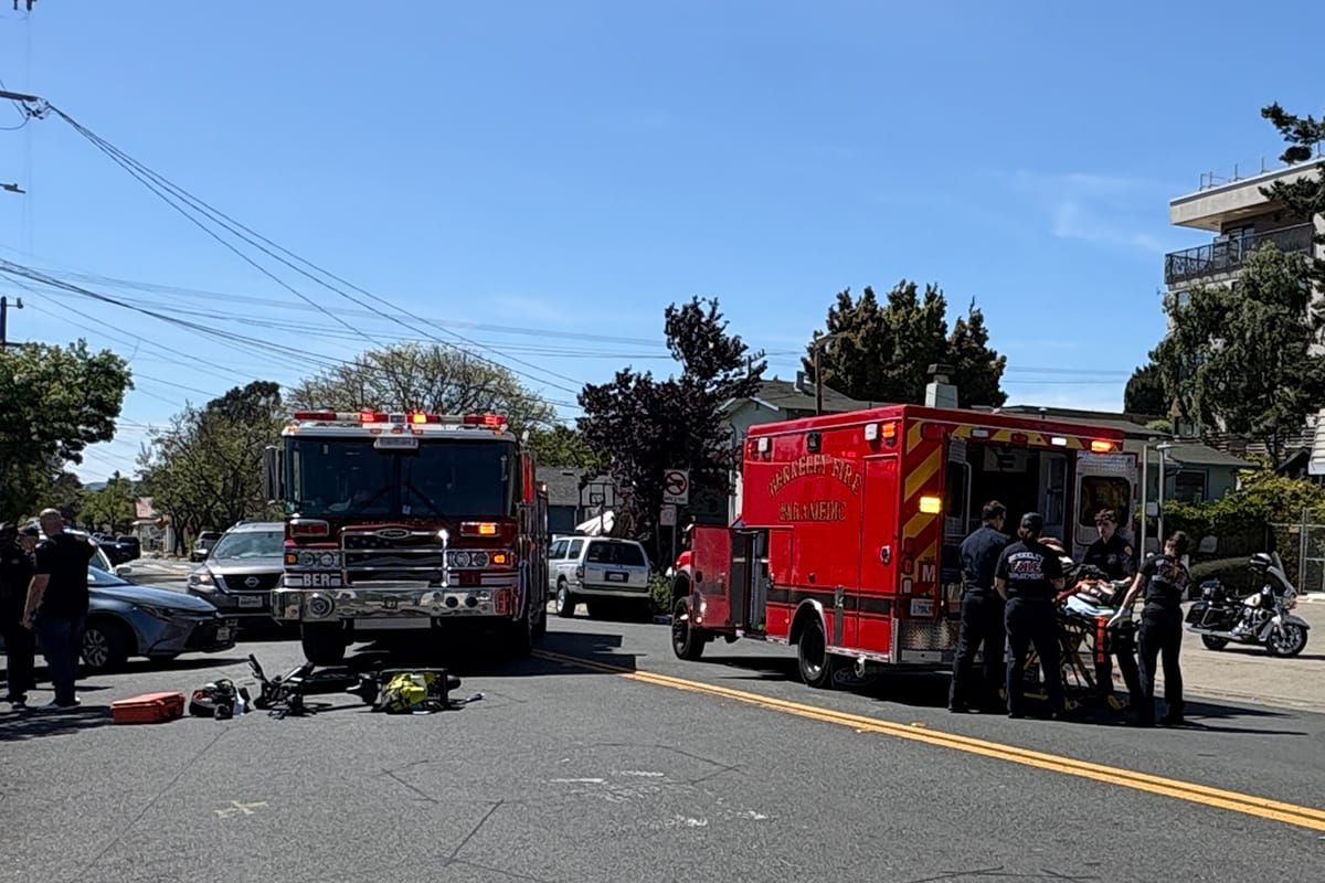 E-bike rider taken to hospital after crash at Cedar, San Pablo