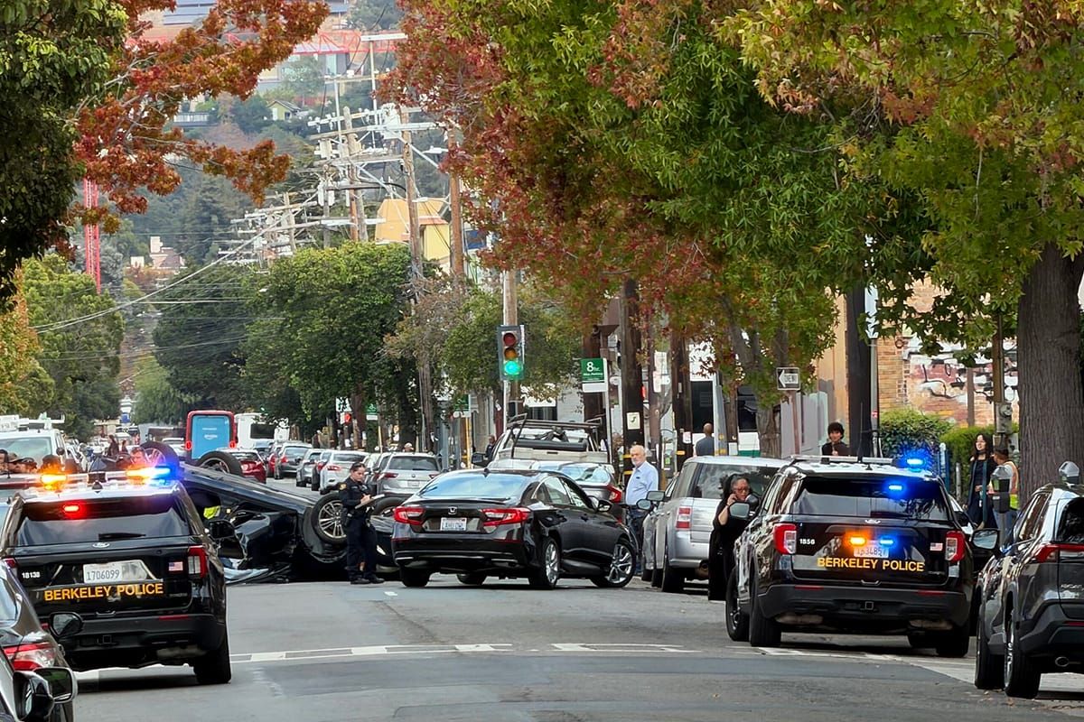 Berkeley rollover crash sends man to hospital