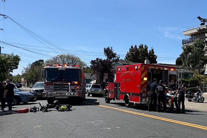 E-bike rider taken to hospital after crash at Cedar, San Pablo
