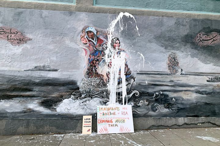 Mural honoring immigrants defaced in Berkeley