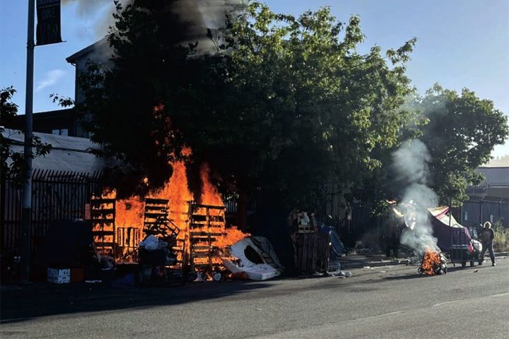 ‘The usual’ location: Fires plague Berkeley homeless camp