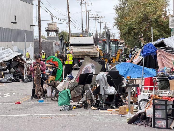 Watch: City crews clear Berkeley homeless camp