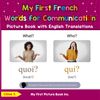 My First French Words for Communication Picture Book