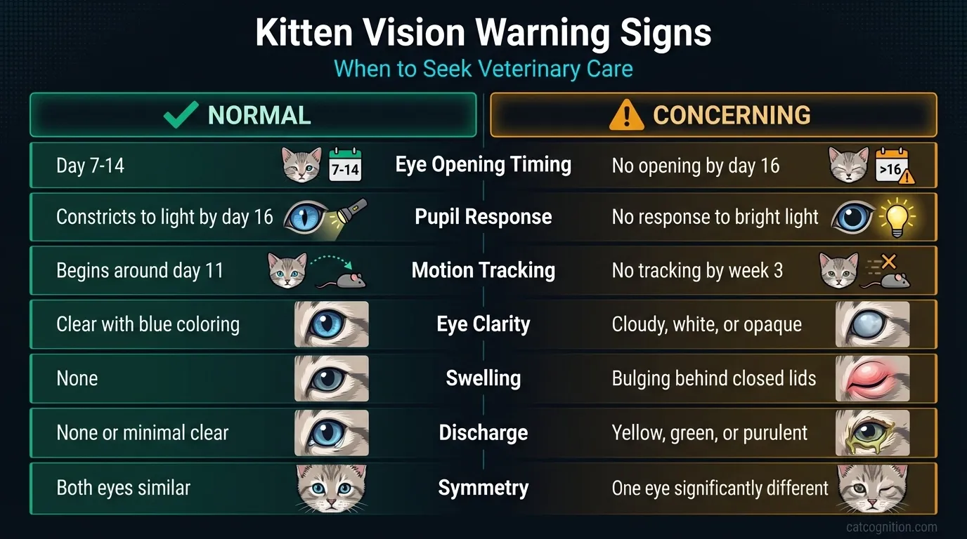 Kitten Vision Warning Signs - Normal vs Concerning