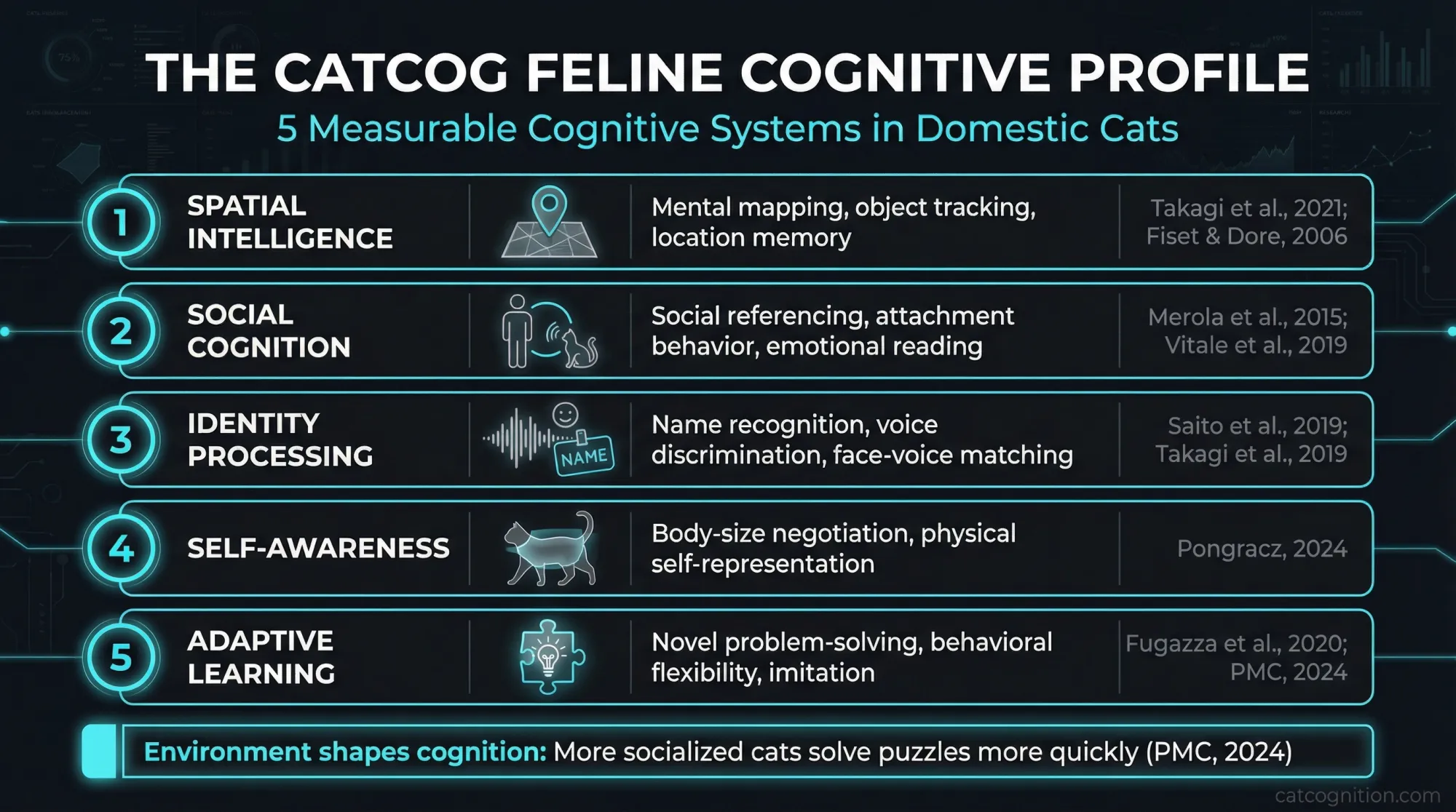 CatCog Feline Cognitive Profile framework diagram