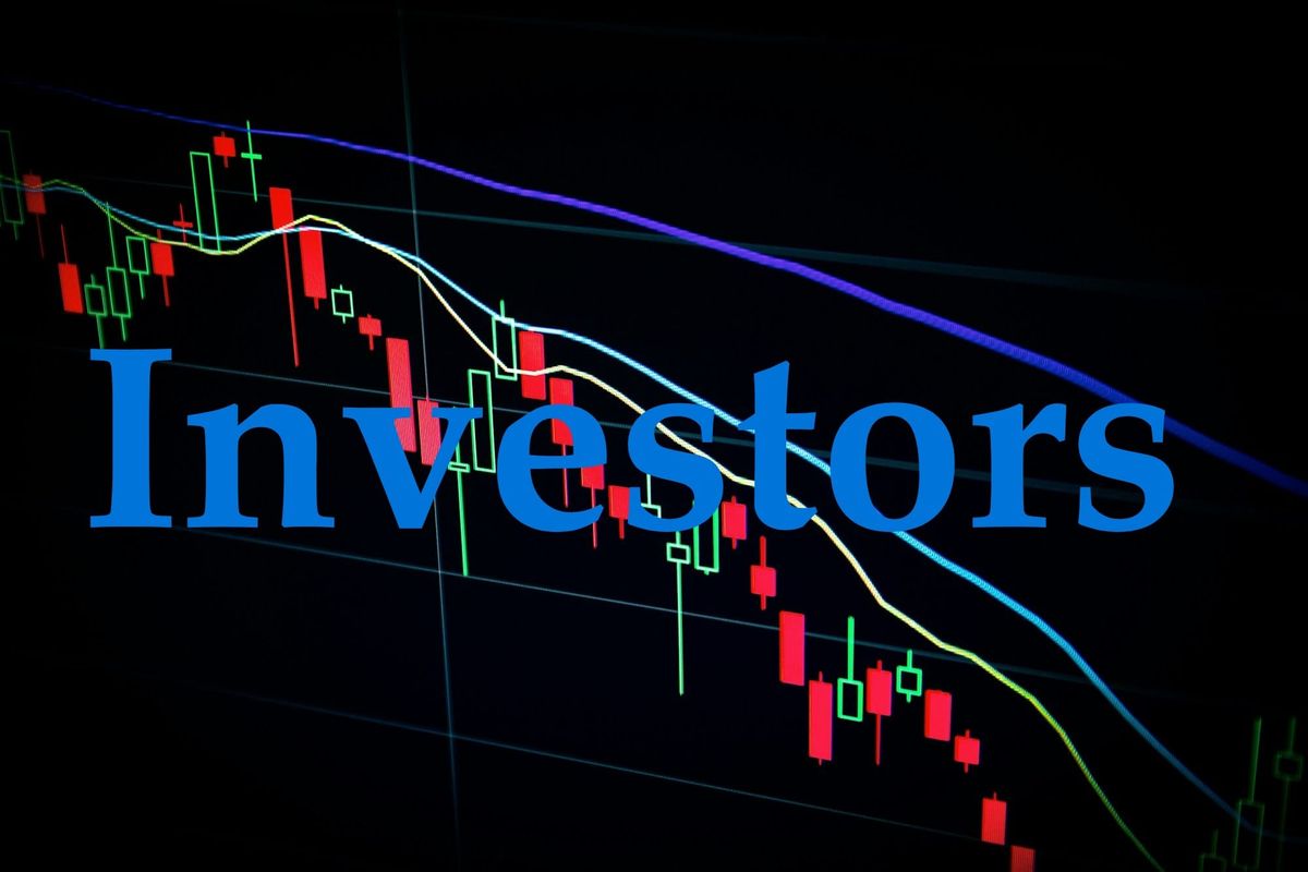 Investors represented by a stock chart