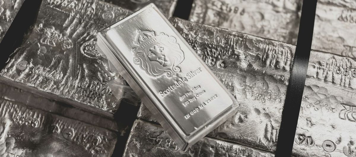 Silver metal block