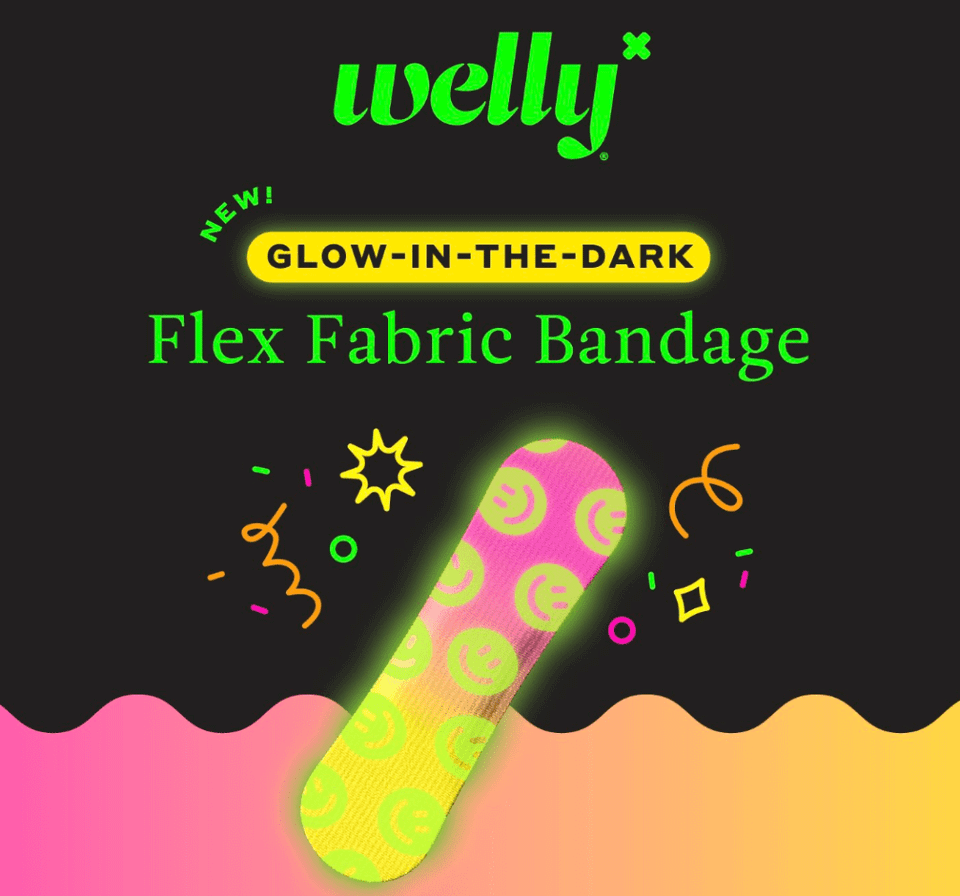 FREE Glow in the Dark Welly Flex Fabric Bandages