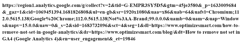 full measurement protocol request from GTM