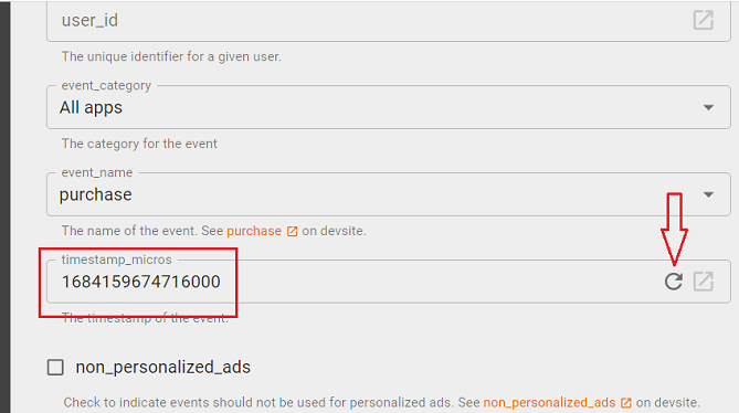 set the timestamp micro to now