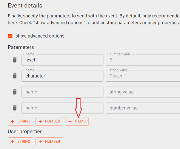 add a new item parameter