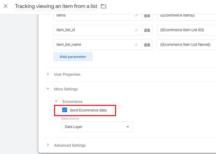 GA4 Ecommerce Tracking via GTM: Step-by-Step Setup Guide 3 Tracking viewing an item from a list send ecommerce data