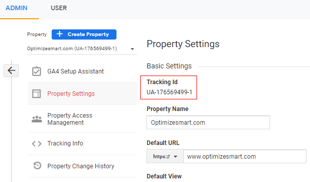 Property settings