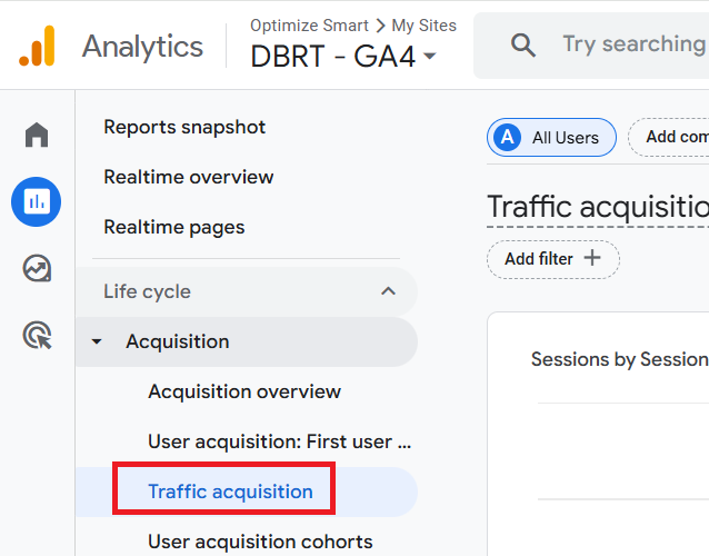 traffic acquisition ga4