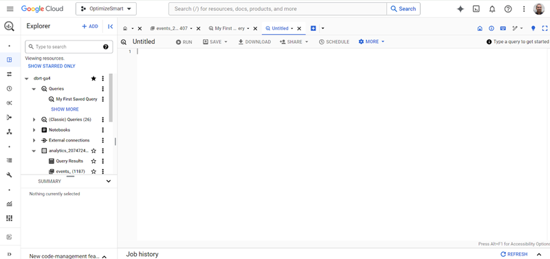 You should now see a screen like the one below