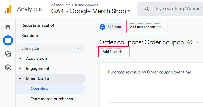 customise the ‘Order Coupon report