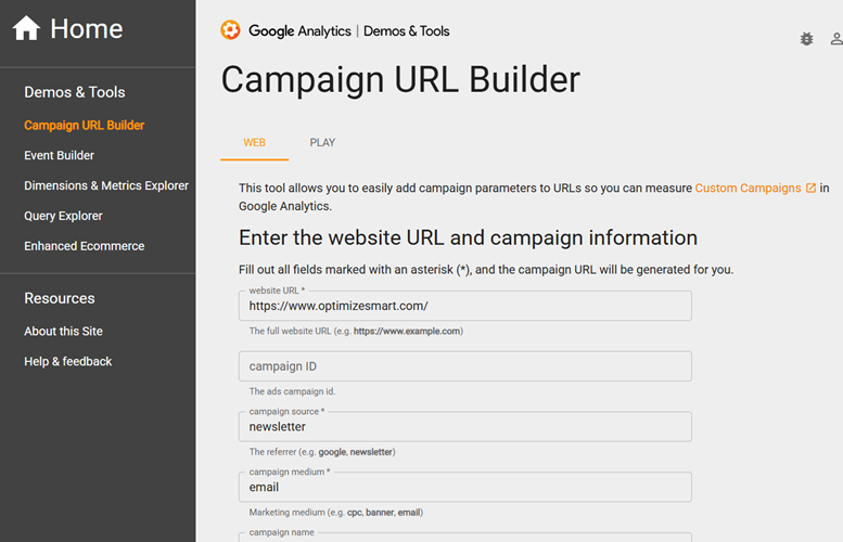 campaign url builder