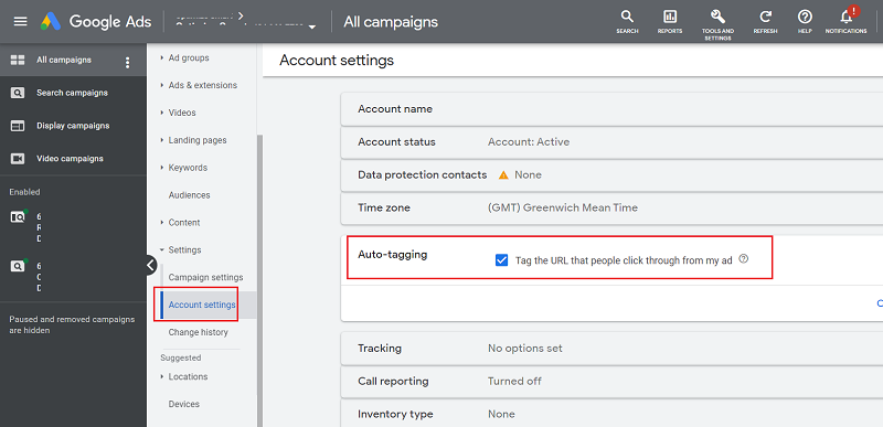 auto tagging google ads