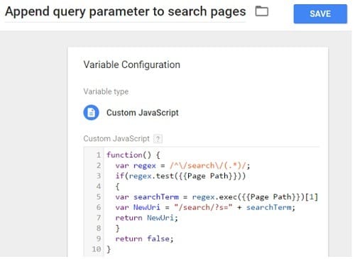 regex guide append query parameter to search pages