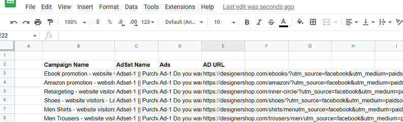 maintain a google sheet