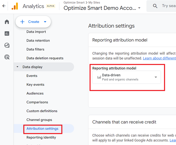 reporting attribution model ga4 1