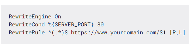 redirect all HTTP traffic to HTTPS traffic