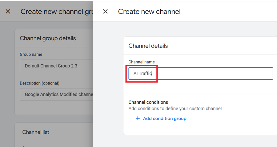 Name the new channel AI Traffic