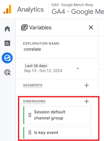 import dimensions ga4 1