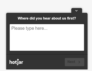 Ask your website visitors how they found your website
