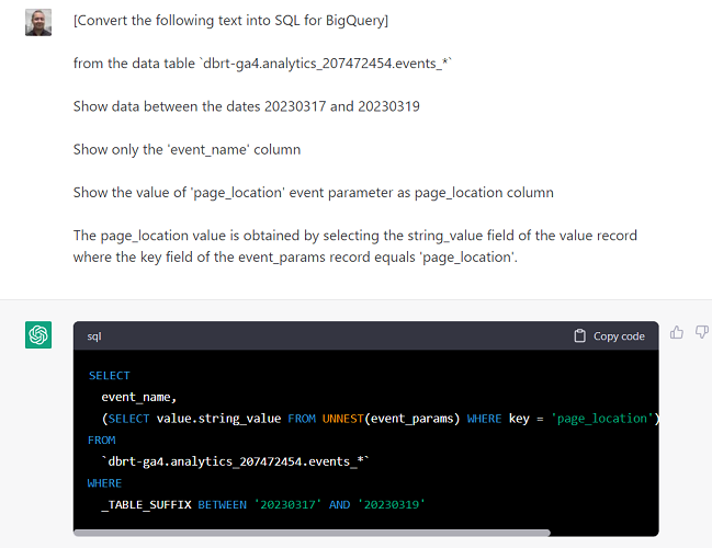 query ga4 data in bigquery