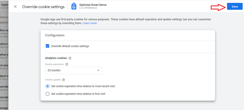 Click on the ‘Save button