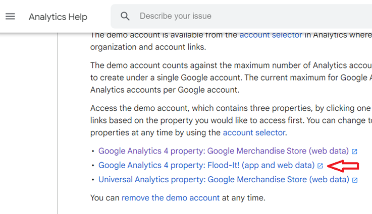 Click on the button below to open the ‘GA4 Flood It property