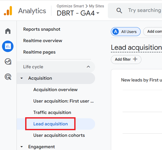 GA4 Lead Acquisition Report Explained 1 lead generation report ga4 1