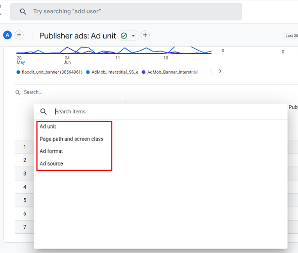 see the list of all the primary dimensions available to you