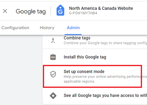 set up Google consent mode